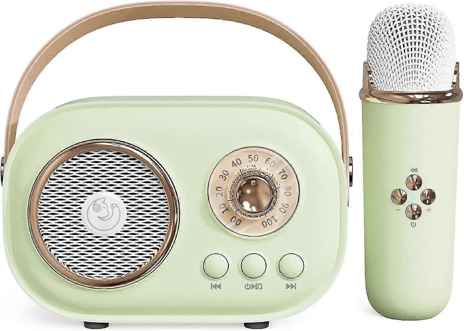 Mini Karaoke Machine For Kids And Adults Portable Bluetooth Speaker With Microphone Cute Karaoke With Microphone Set For Family Party Singing