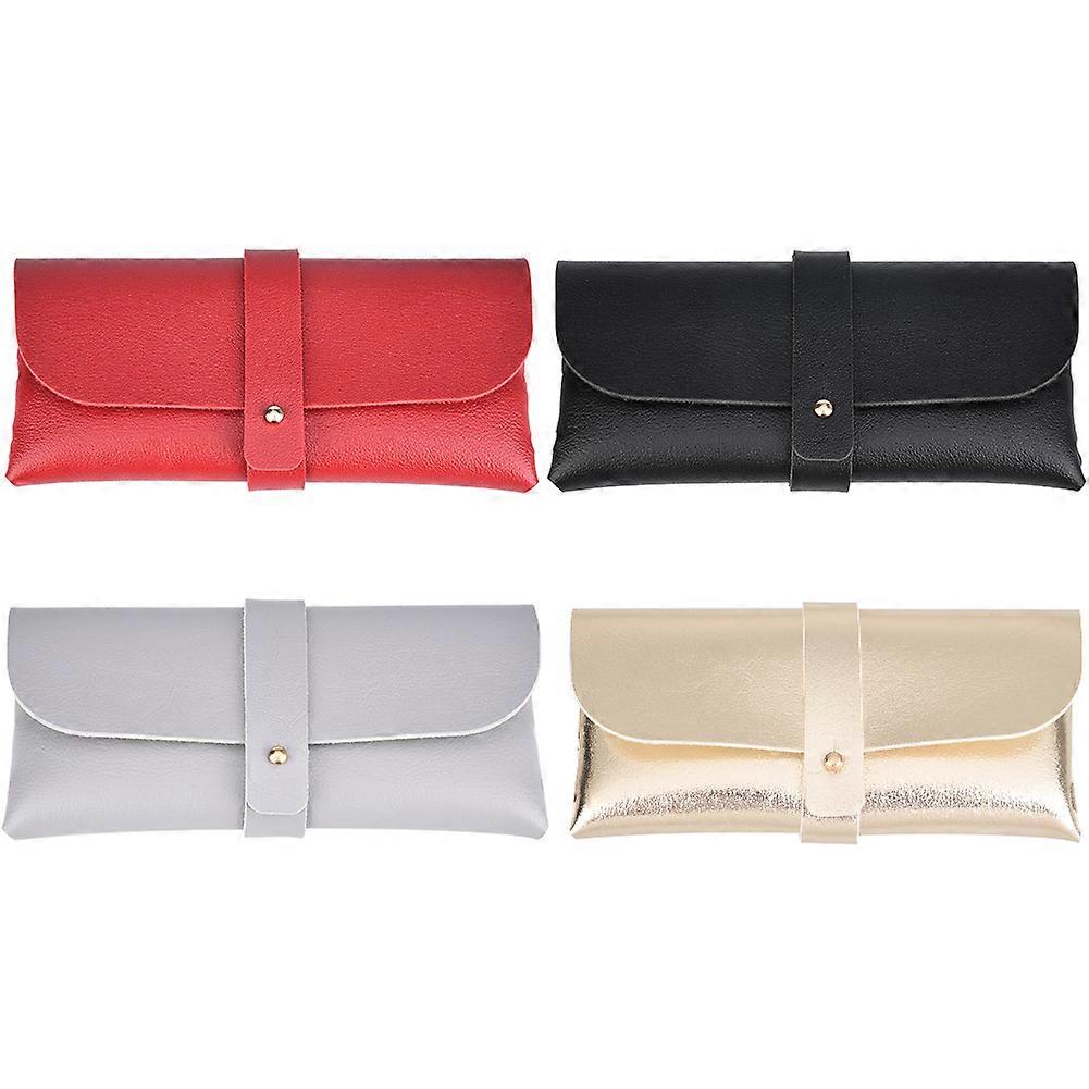 4Pcs Leather Sunglasses Soft Bag Storage Box