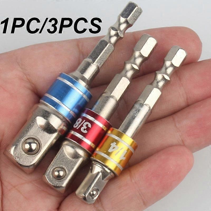 1PC / 3PCS Square Nut Driver Drill Impact Socket Extension Bit Adapter Socket Wrench Adapter Power Hand Tools Sockets Adapter