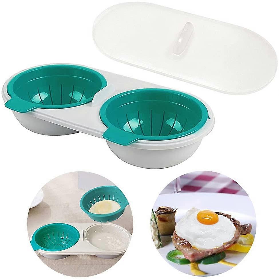 Microwave egg cooker 2-layer egg cooker with drain basket (orange)