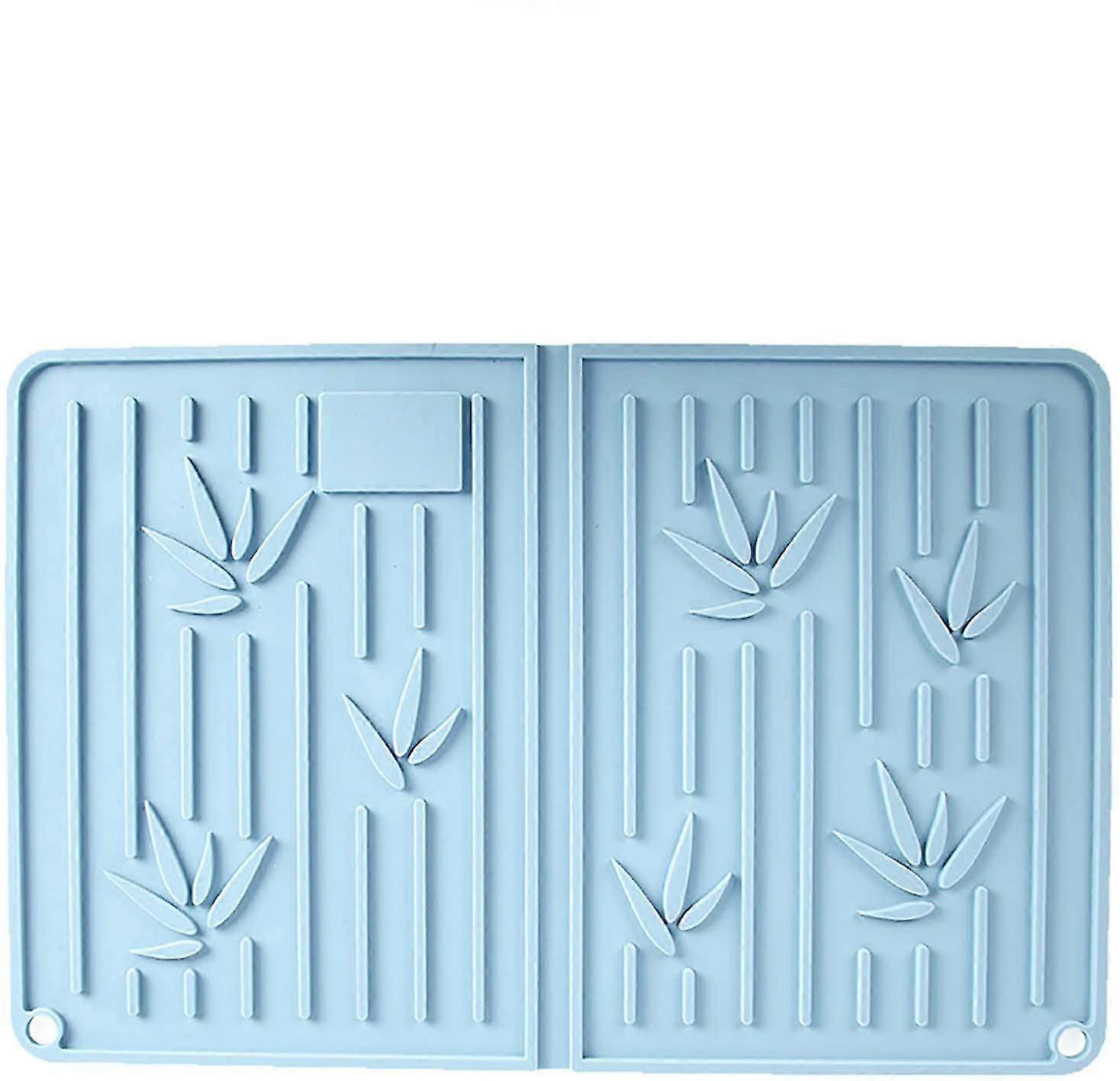 Silicone Drying Mat Dish Drainer Mat Non-slip With Brush Dish Mat For Tableware Cup Kitche