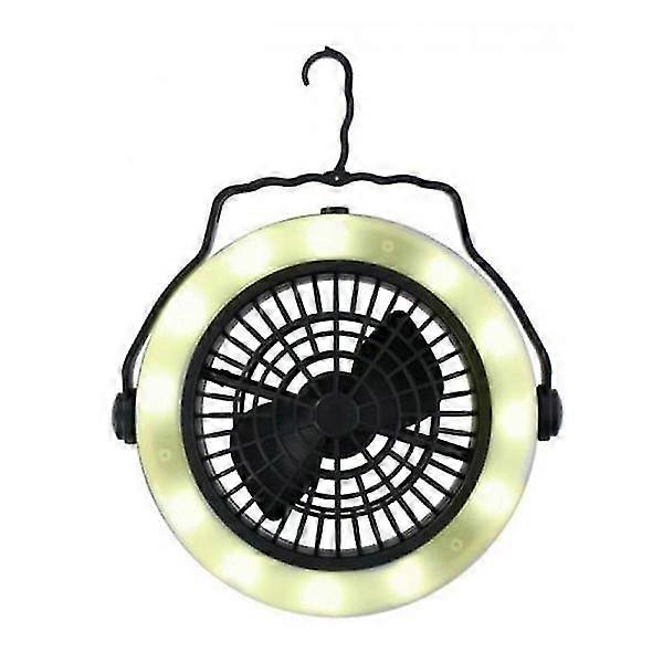 Camping lamp with Fan - Battery powered - LED Black