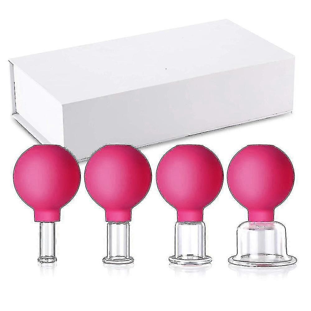Cupping Glasses With Suction Ball [4 Pieces] - High-quality