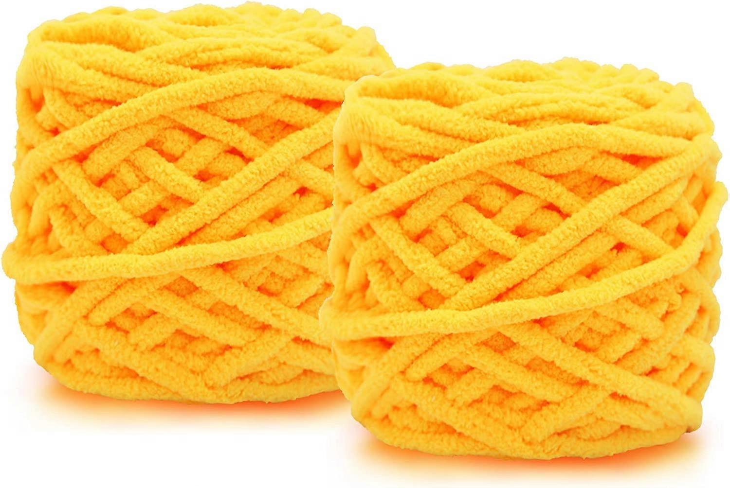 2X100 גרם חוט עבה לסריגת כדור צמר עשוי כותנה, צמר ואקריליק צעיף אריגה רך וחם ונעלי בית סריגה קטיפתית DIY.