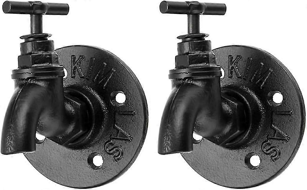 Set Of 2 Iron Pipe Hooks For Faucets Clothes Hats