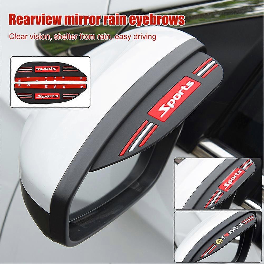 2PCS Universal Car Rearview Mirror Rain Cover Sun Visor Side View Mirror Rain Eyebrow Guard for Cars Tucks SUV Accessories