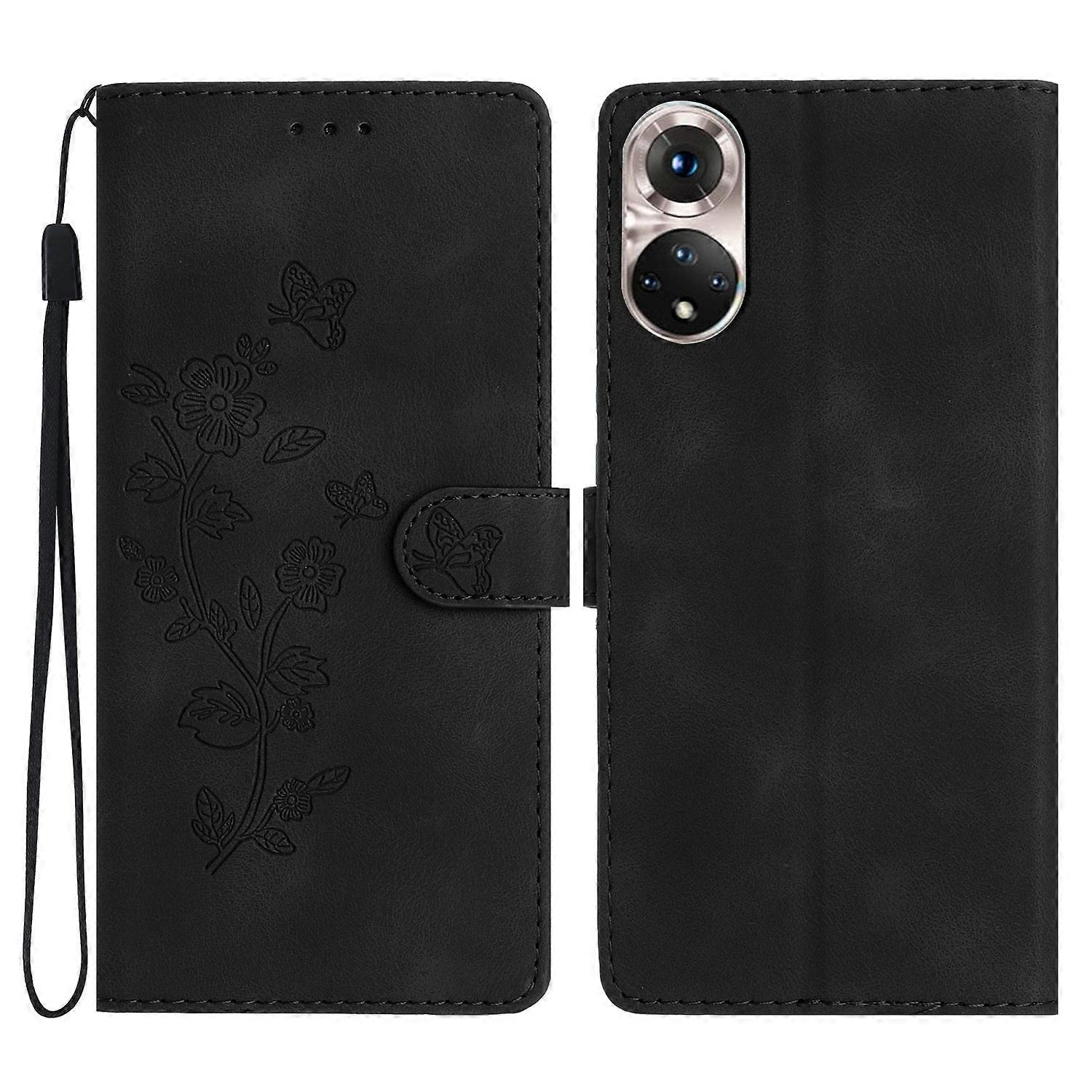 Flower Embossed PU Case For Honor 50