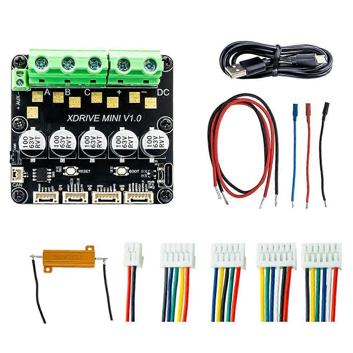 XDrive MINI High-Precision Brushless Servo Motor Controller, Based on ODrive3.6 with AS5047P on Board