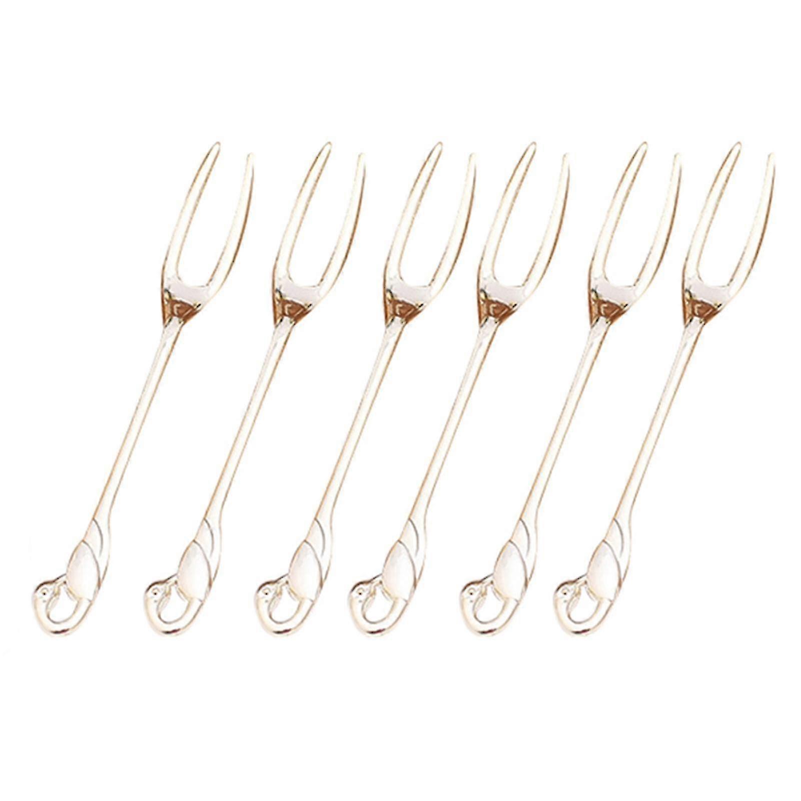 Creative Swan Shape Storage Rack With 6 Forks/ Spoon Coffee Dessert Dinnerware Set