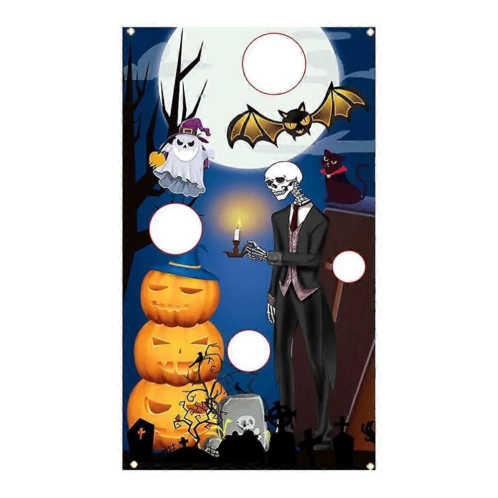 Halloween Bean Bag Toss Funny Washable Foldable Kids Toy Bean Bag Game Halloween Activity Portable Educational Toy Party Game
