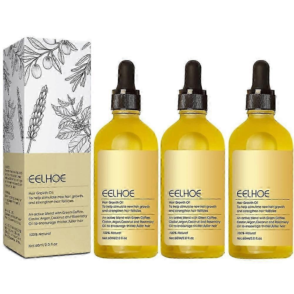 3x שמן אתרי לשיער לטיפולים לנשירת שיער מסייע נגד קרם לחות דליל שיער