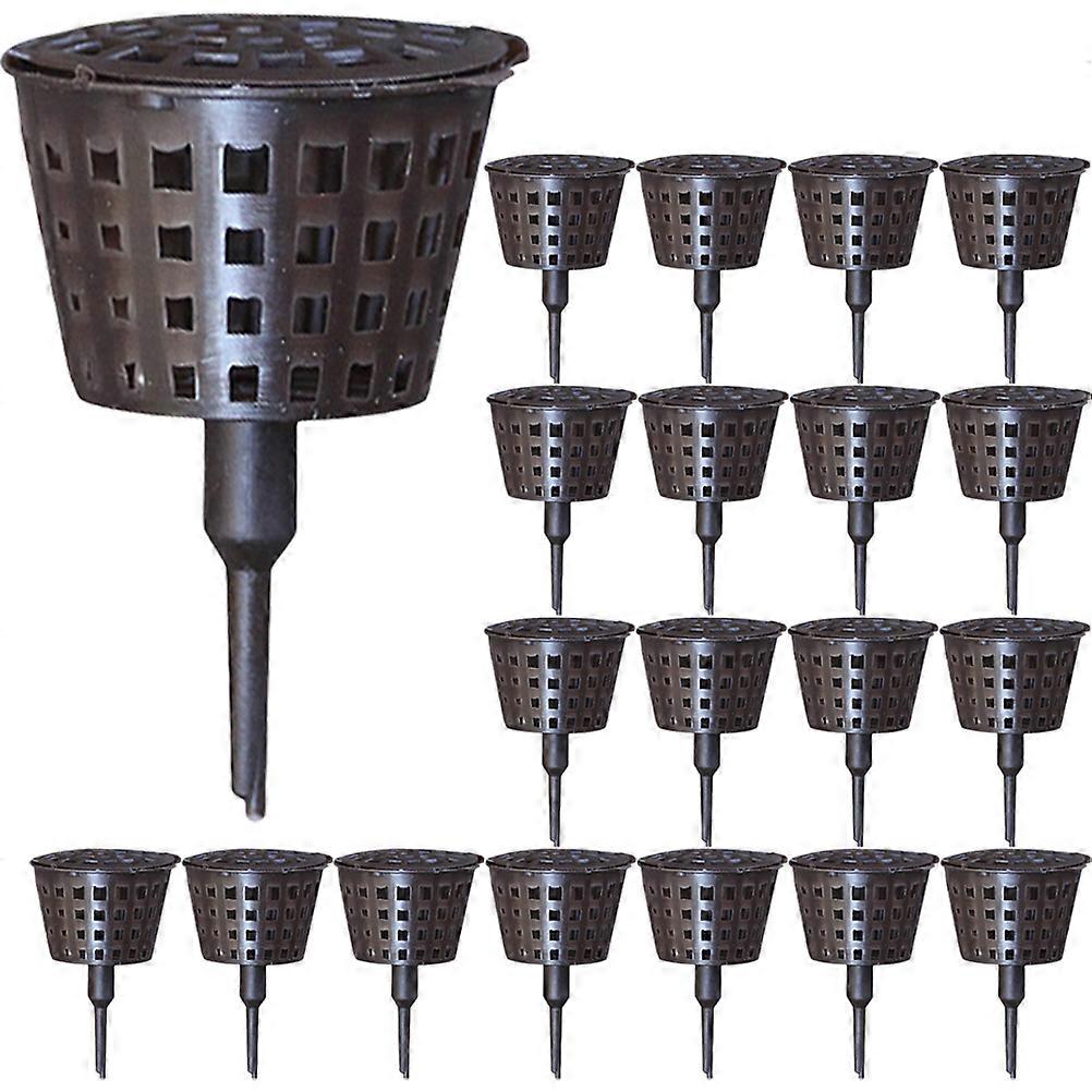 20pcs Fertilizer Baskets with Lid Portable Plastic Reusable Fertilizer Box Bonsai Fertilizer Container