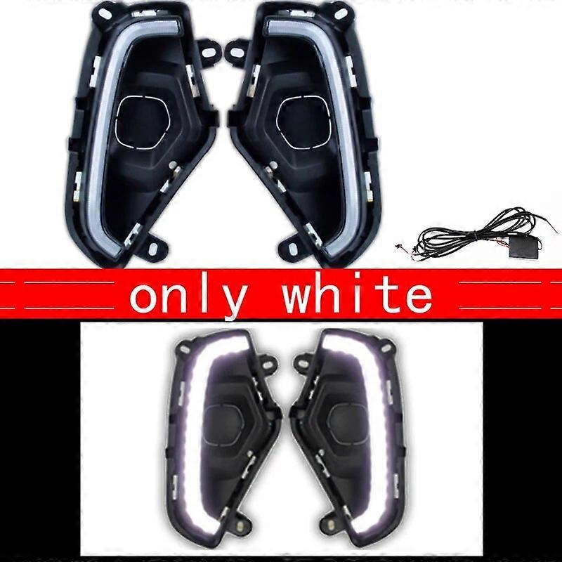 2pcs For Toyota RAV4 RAV-4 2023 2024 LED Daytime Running Light Waterproof Yellow Turn Signal Indicator Light Bumper DRL Fog Lamp
