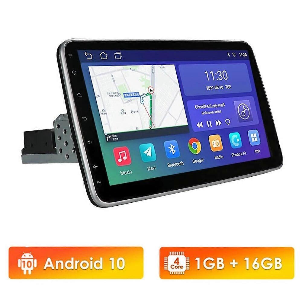 Single 1DIN Rotatable 10.1'' Android 10 Touch Screen Car Stereo Radio In Dash GPS Wifi Car Multimedia Video Player Head Unit