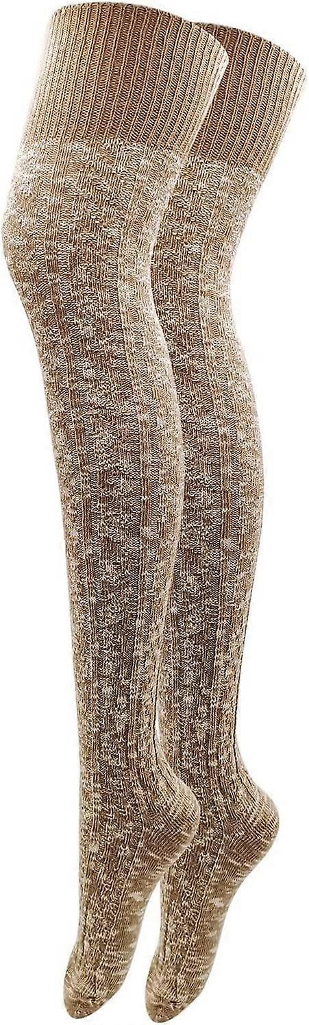Kvinner lår høy bomull Strikket Vinter Boot Sock