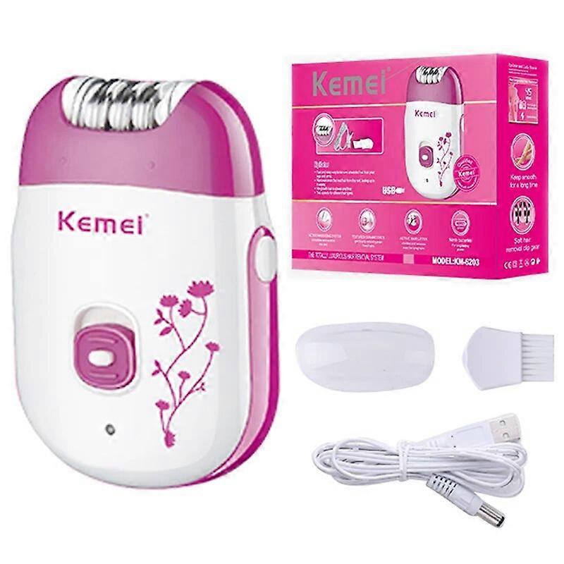 Kemei 6203 ισχυρή ηλεκτρική συσκευή αποτρίχωσης για τη μηχανή αφαίρεσης τρίχας σώματος γυναικών για τα πόδια μασχάλης μπικίνι επαναφορτιζόμενη
