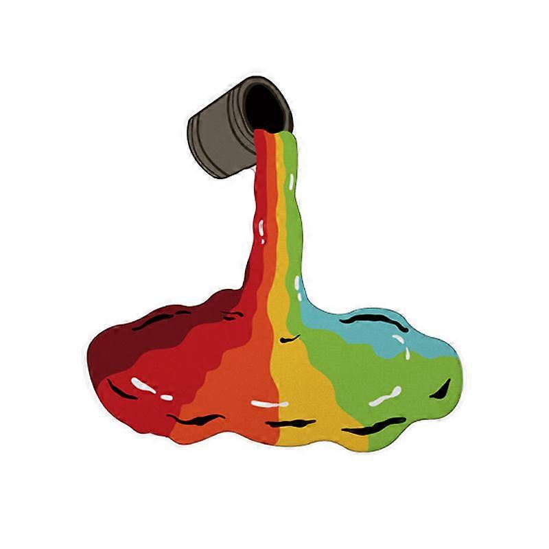 Rutschfester Regenbogen Farbe Eimer Teppich Personalisierter Badeteppich