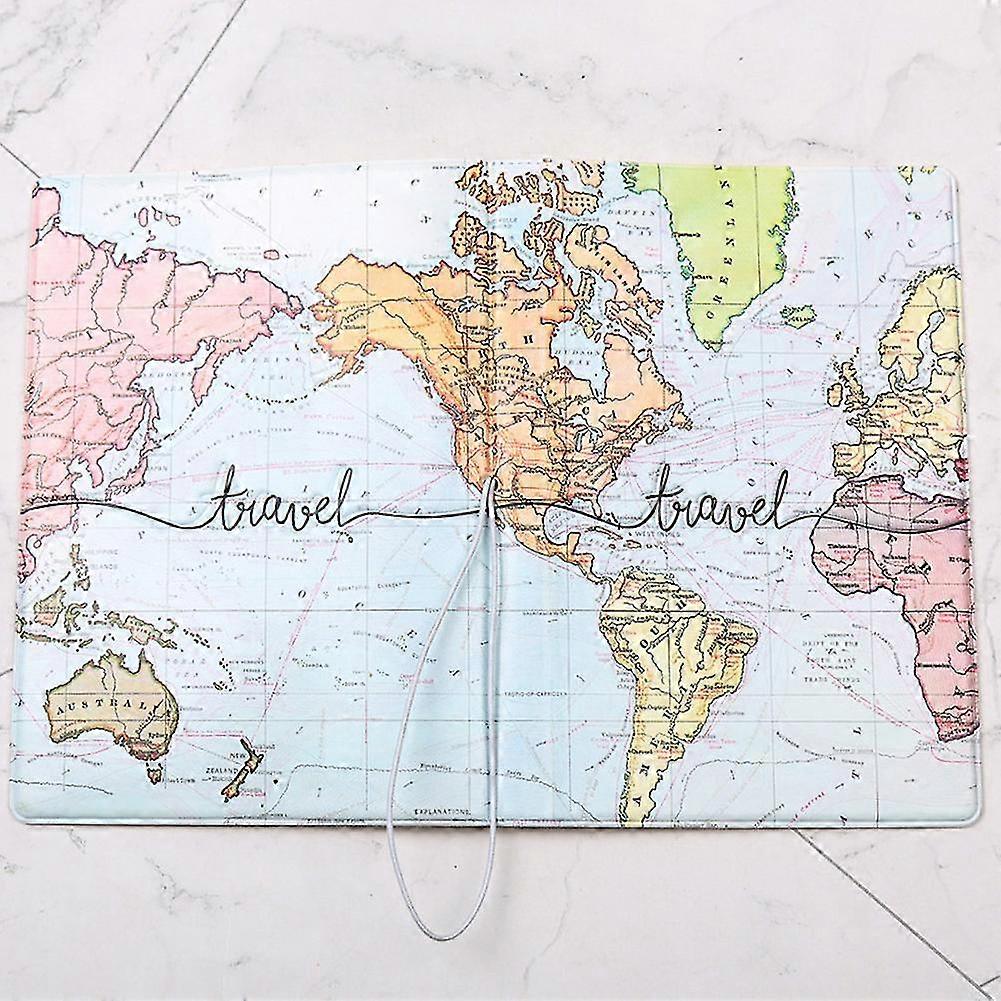 Storage World Map Travel Portable Protective Case Wallet Durable