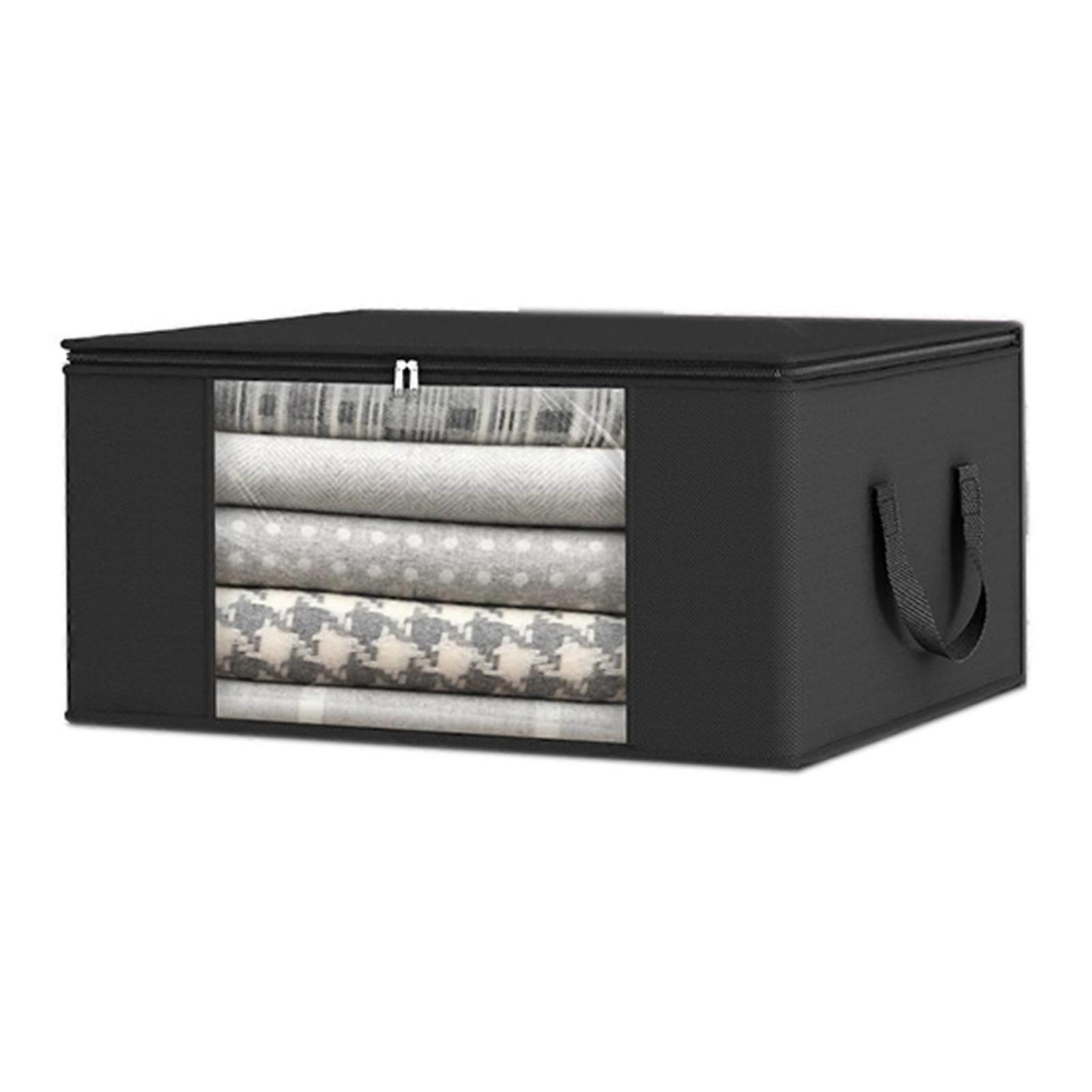 1/4Pcs Clothes Storage Bag Large Capacity Foldable Storage Organizer with Clear Window And Handles for Home Bedroom Jikaixiang