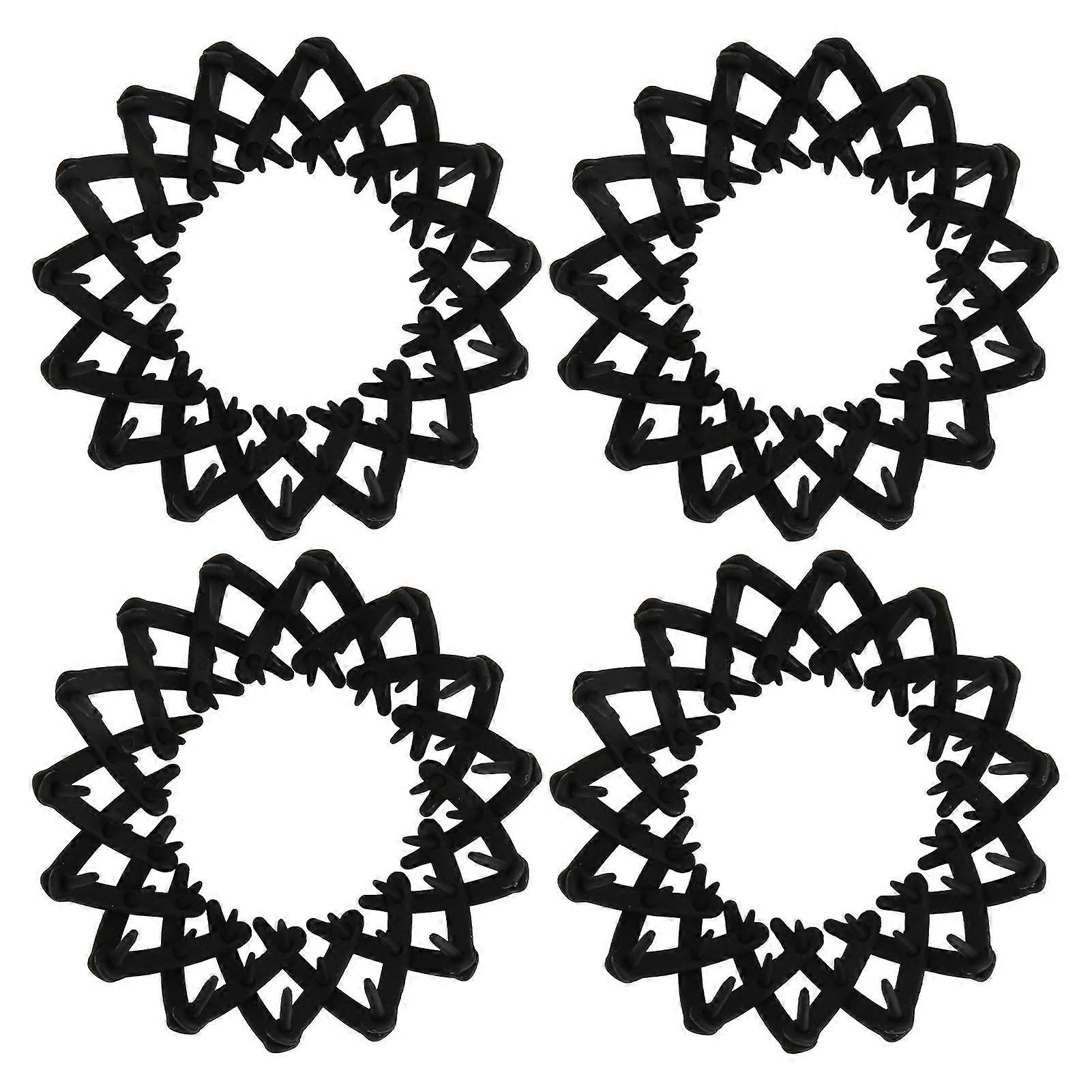 4pcs Pince à cheveux Queue De Cheval Extensible Élégant Simple Forte Adhérence En Plastique Queue De Cheval Titulaire Clip pour Quotidien