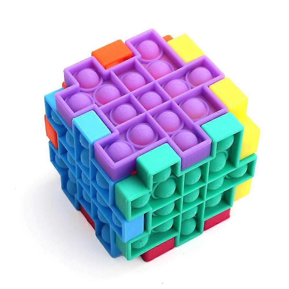 Magic Cube Push Pop Anxiety Relief Toy Square Silicone Sensory Fidget Toys