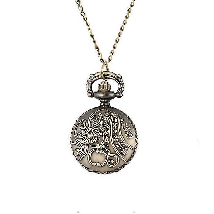 Silver Plated Pendant Watch Chain Clock Quartz Watch Necklace Pocket Watch