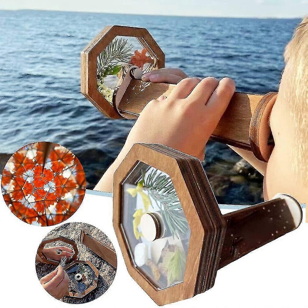 Kit de caleidoscópio DIY, kit de fabricação de caleidoscópio clássico para crianças com brinquedo de giro de caleidoscópio