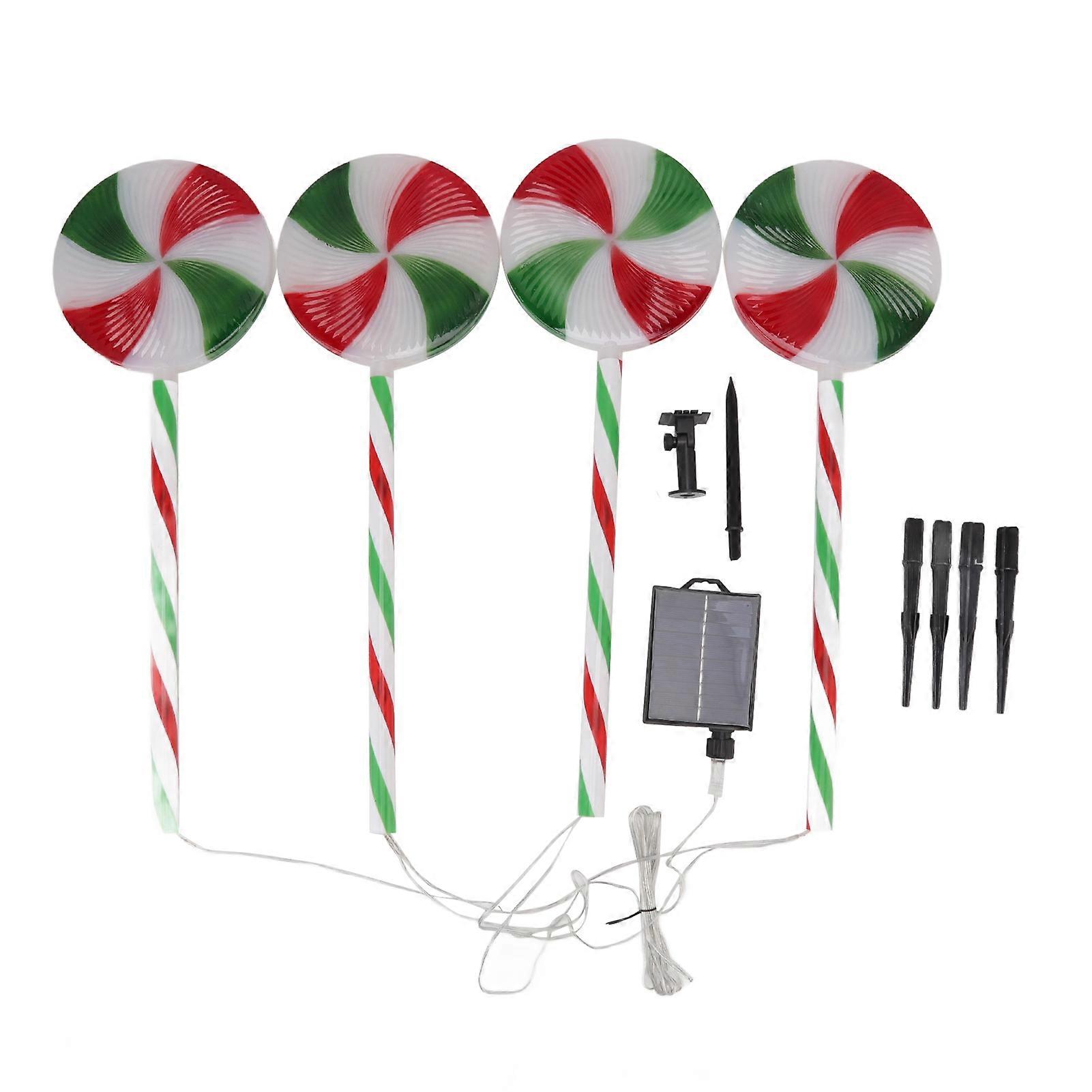 Ηλιακά φώτα γλειφιτζούρι IP65 αδιάβροχα 8 τρόποι 1 για 4 διακοσμητικός λαμπτήρας πασσάλου LED για αυλή μονοπατιών κήπων