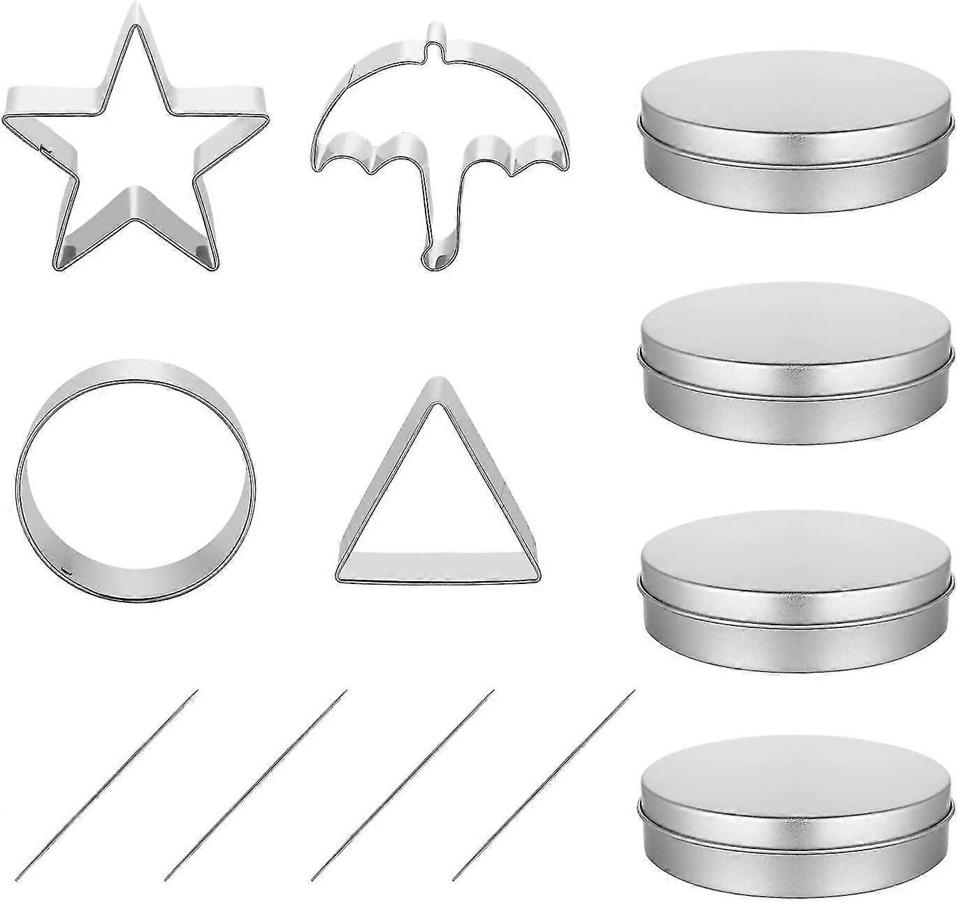 12pcs الحبار لعبة قواطع البسكويت الفولاذ المقاوم للصدأ الحبار لعبة حلوى العفن