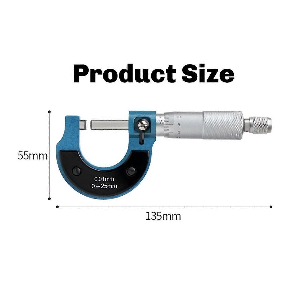 0.01mm 0-25mm Outside Micrometers Measuring Gauging Tool Scale Mechanical Caliper Precision Micro-M
