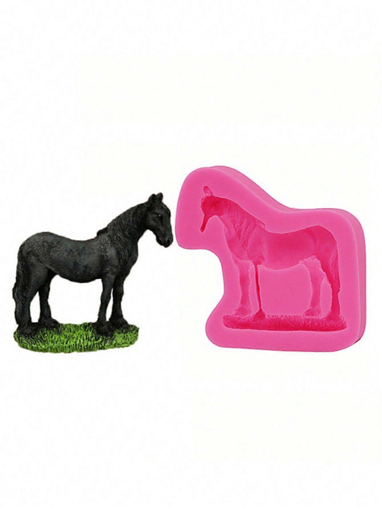 1 قطعة - صديقة السائل سيليكون مصغرة محاكاة الحصان سيليكون العفن لصنع قلادة الجبس رائحة الديكور ، مغناطيس الثلاجة ، ديكور الحلوى