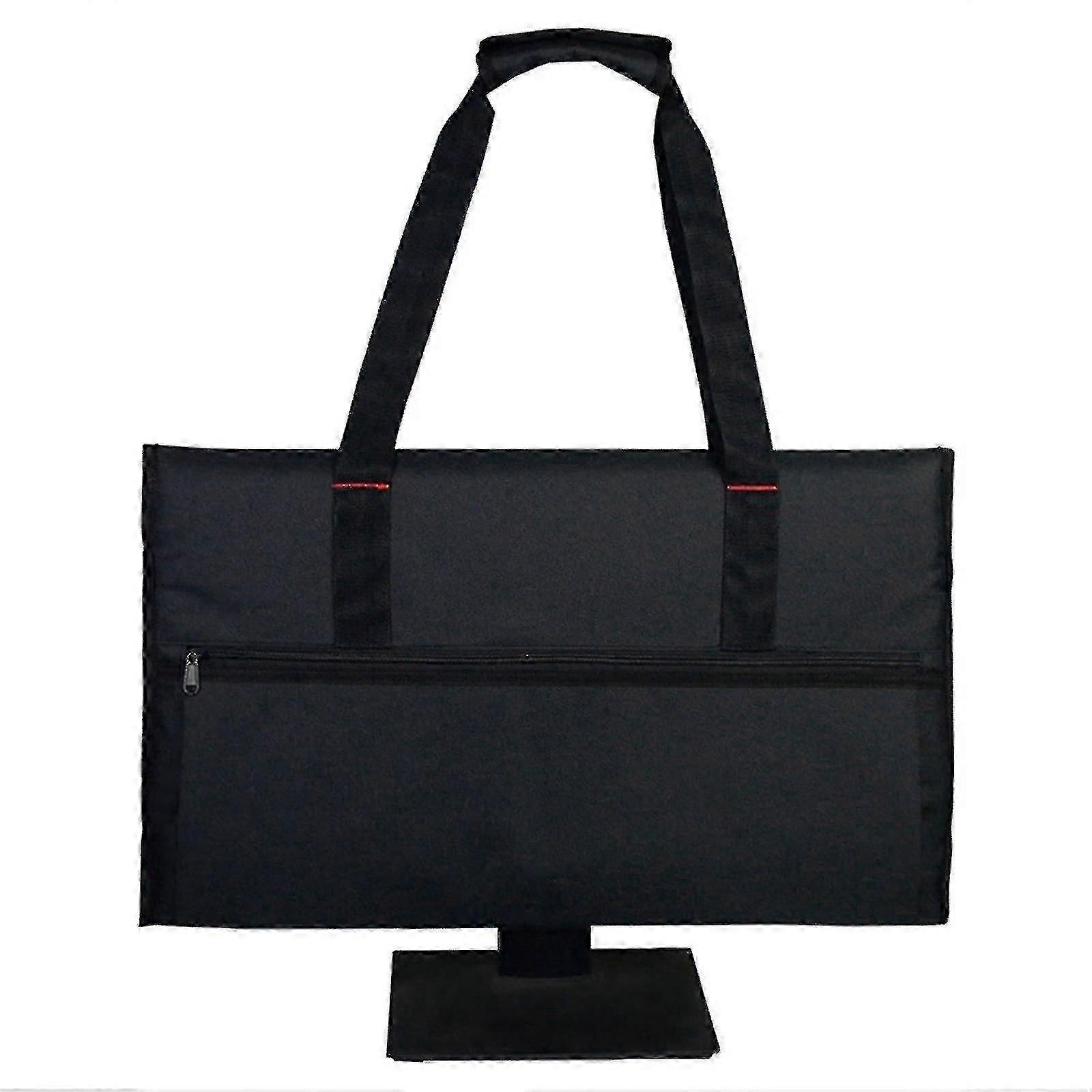 Travel Carrying Case For 24 Lcd Screens And Monitors, With Padded Velvet Lining, Protective Monitor Bag Compatible With 24 Monitor