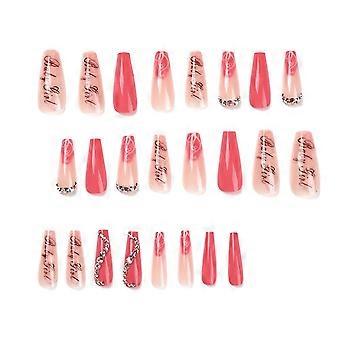 Ballerina Press On Nail Removable Waterproof Full Cover Nail Easy Use  Jelly Glue Model