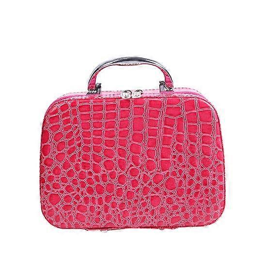 Portable Solid Color Makeup Box Cosmetics Toiletry Storage Bags Case Organizer
