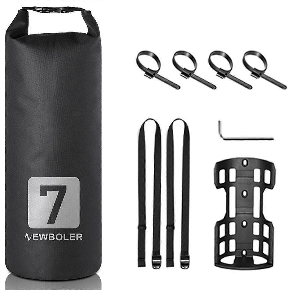 Type A NEWBOLER 1 Bike Front Fork Pannier Bag (7L) + 1 Front Fork Rack + 2 Adjustable Straps + 4