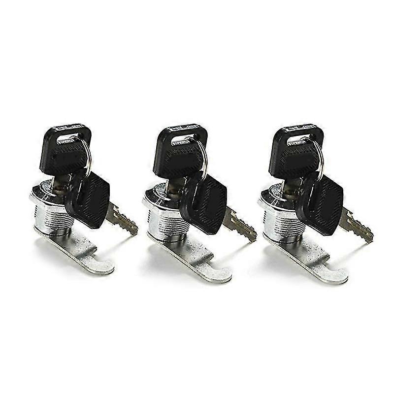 Mailbox Lock, 3 Pack Cam Lock For Cabinet Letter Box Locker Drawer Door Cupboard With 2 Keys 16mm