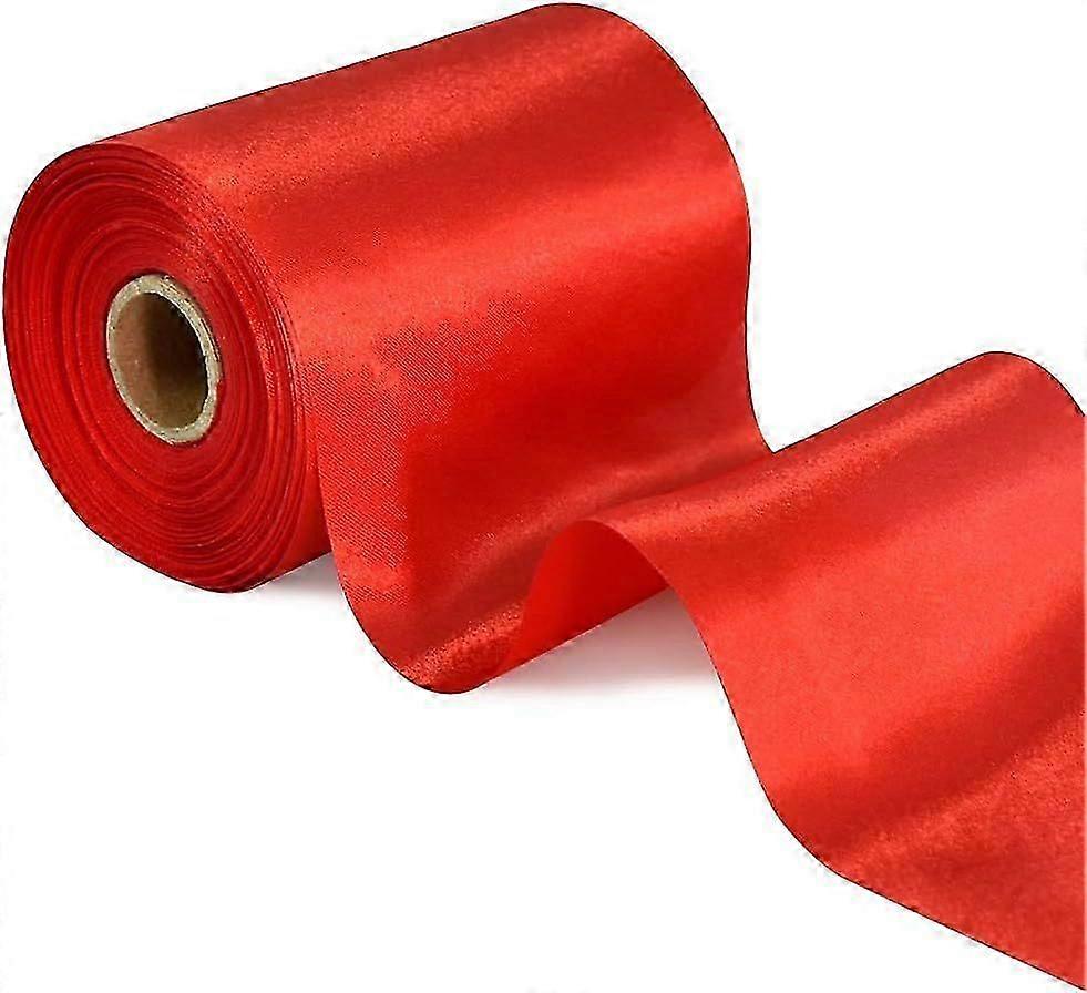 Wide Red Satin Ribbon - 4 Inch, 22yd