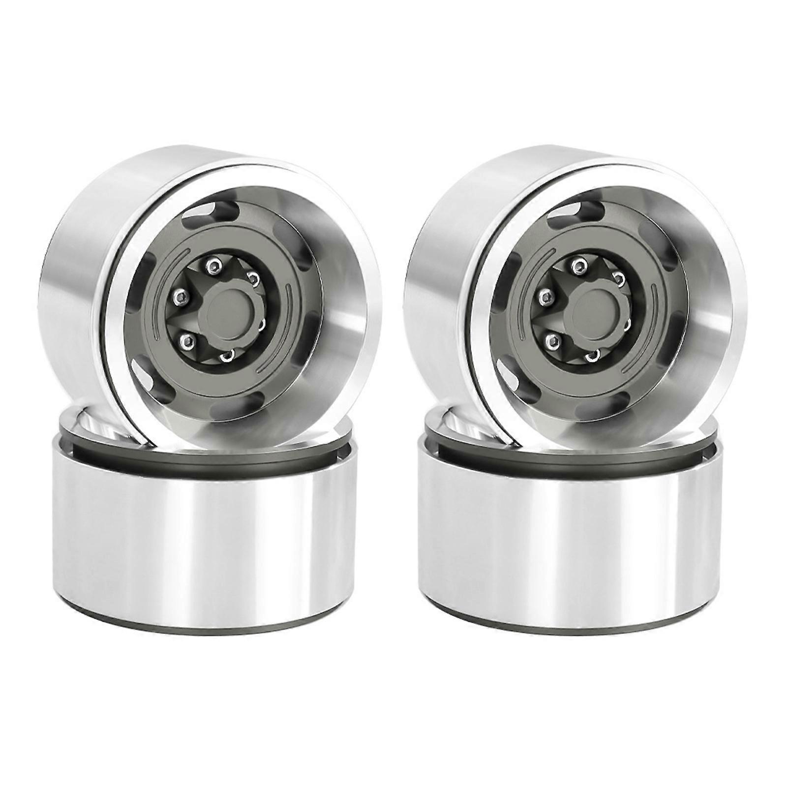 Remote Control Car Metal 1.9'' Wheel Supplies for Remote Control Crawler Car for Crawler Remote Control Crawler Parts titanium color