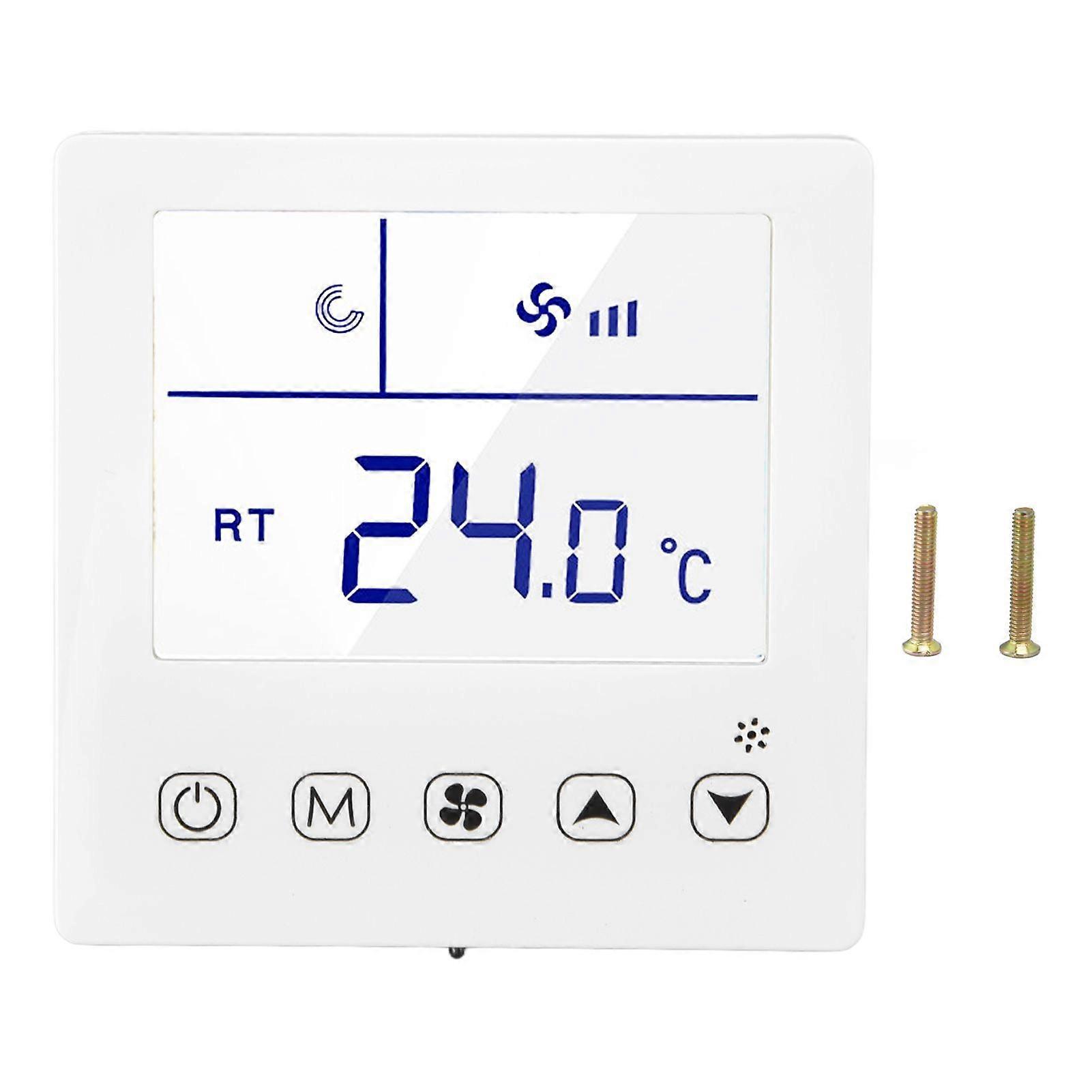 Digital Thermostat Ventilation Function Accurate LCD Display Air Conditioning Temp Controller for Home Hotel AC220V