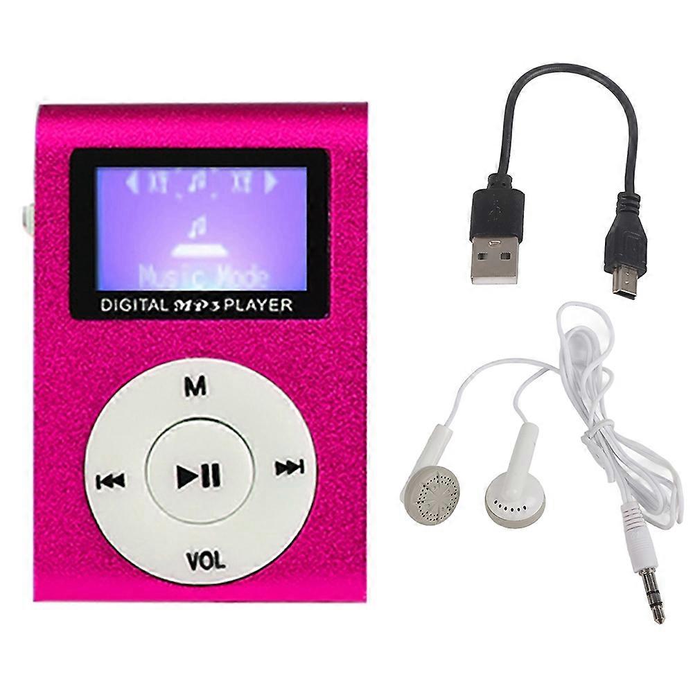 Mini Lavalier Metal MP3 Music Player with Screen With 128M Memory Card