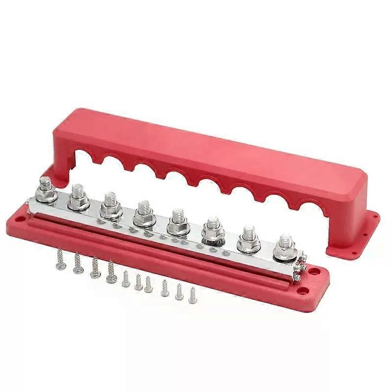 600A Heavy Duty Power Ground Distribution Block 48V DC Busbar Terminal Studs for Battery Marine