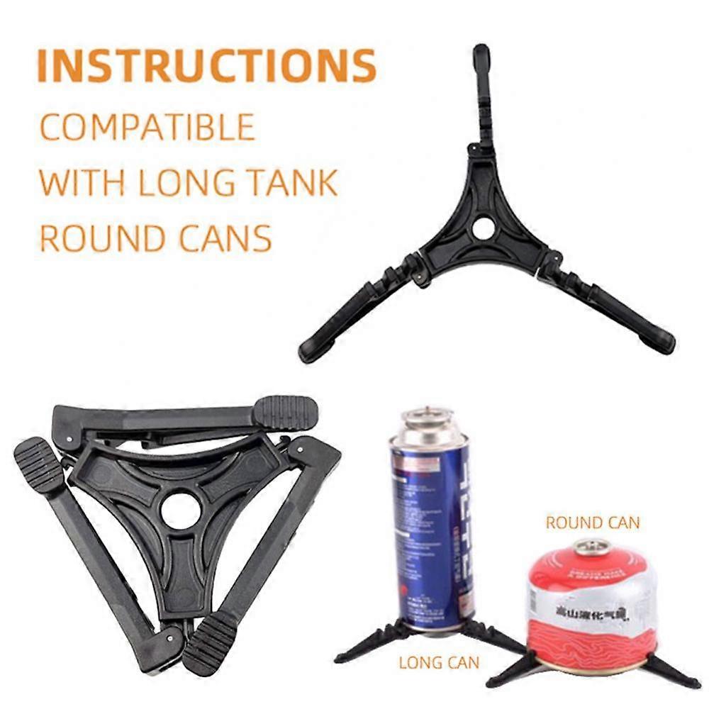 Outdoor Camping Gas Holder Tank Foldable Canister Tripods Anti-slip Stand Base Bottle Shelf Tilting Prevention Stove Base