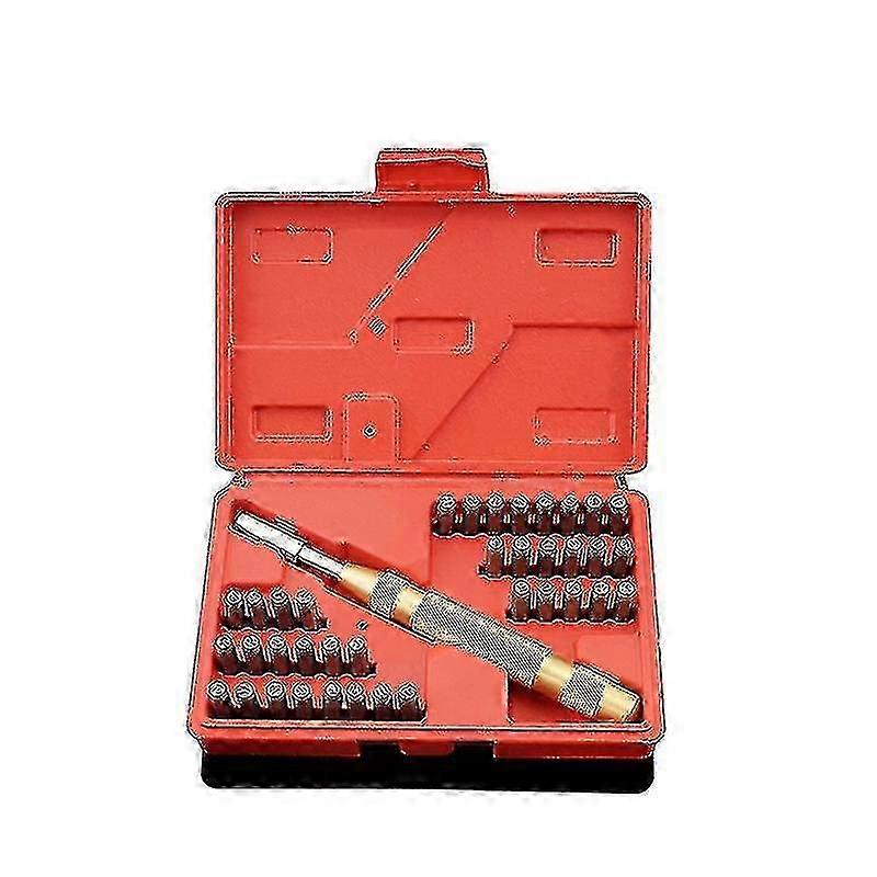 Metal Punch Set for Letters A-Z & Numbers 0-9 with Storage Box