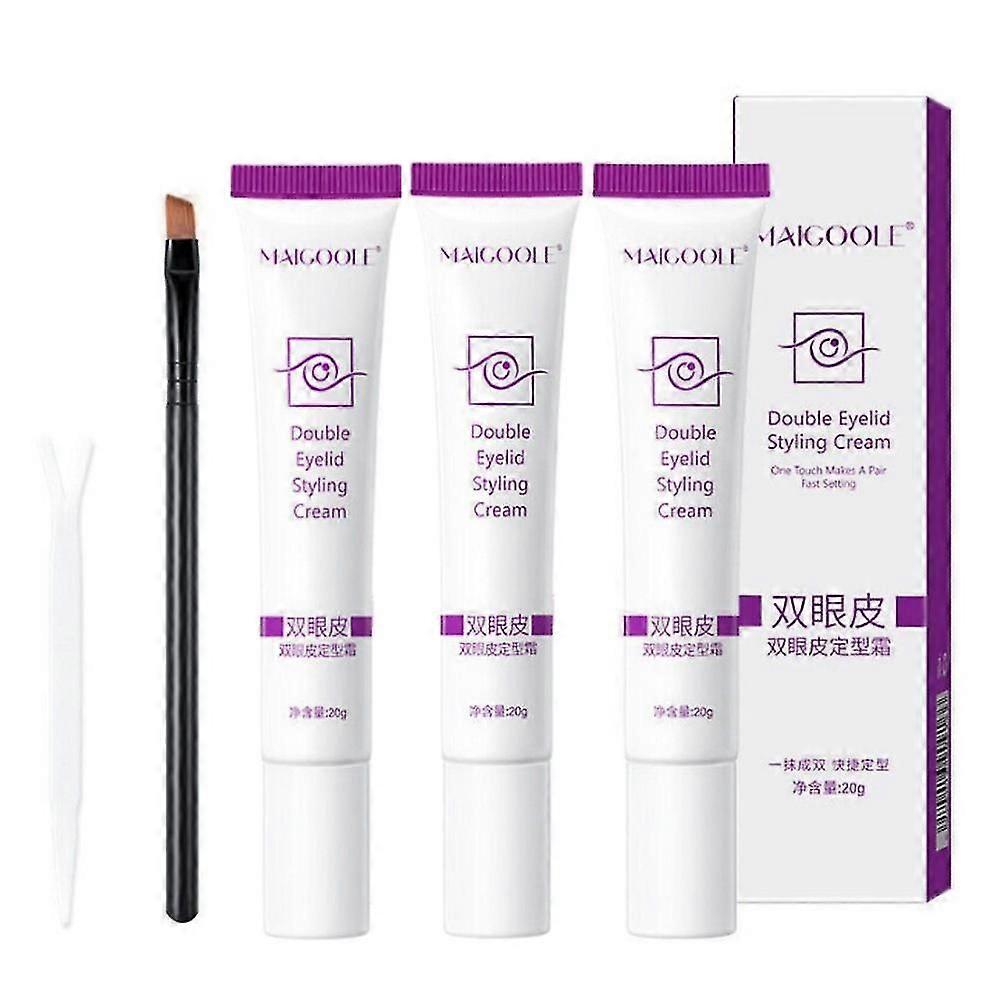 3xNew Crème de mise en forme de double paupière invisible à action prolongée Big Stretch Transparent Fold Lifting des paupières Longue Colle Paupière Lifting Durable