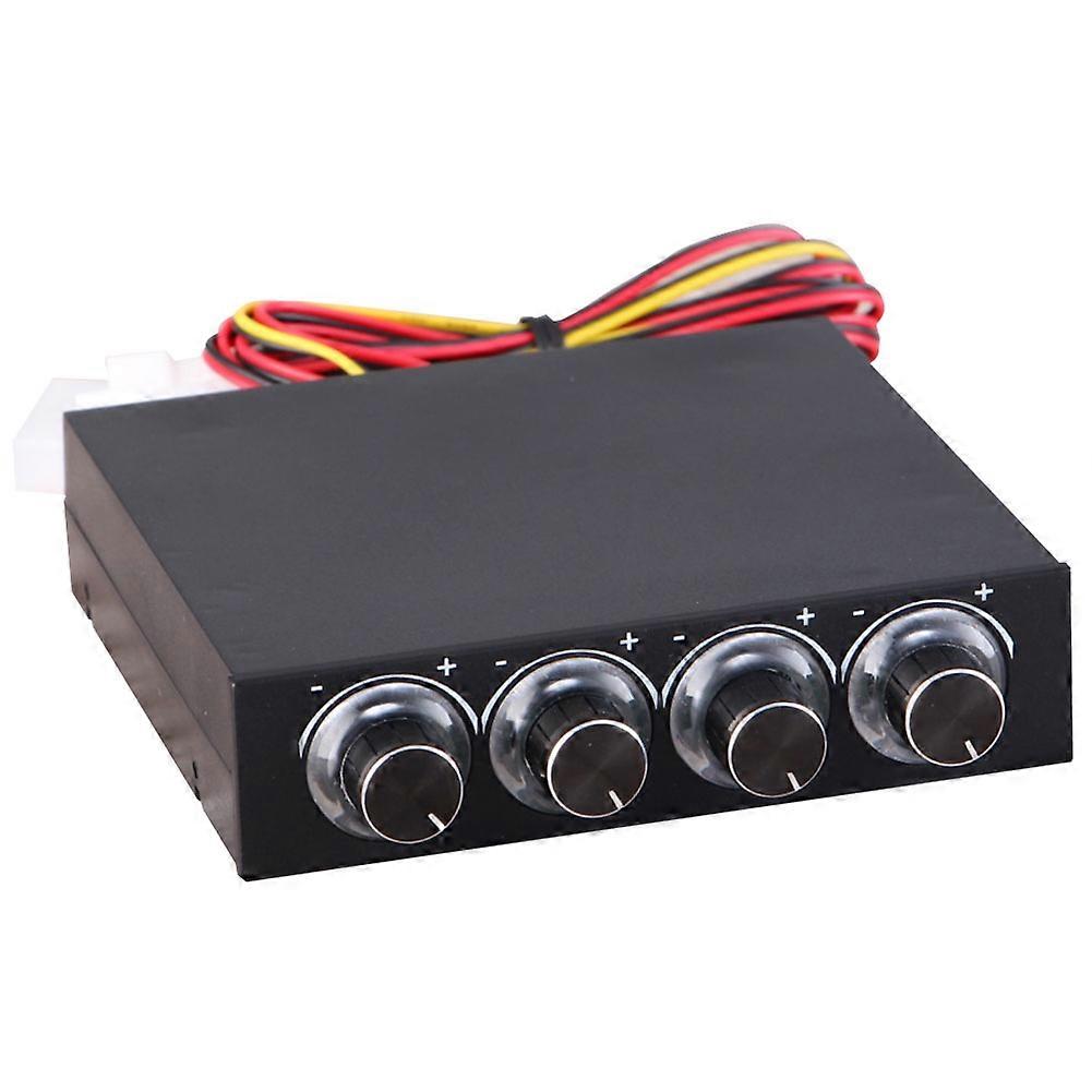 4 Channel Computer Fan Speed & Temperature Controller Heat Reducing for PC with Blue LED