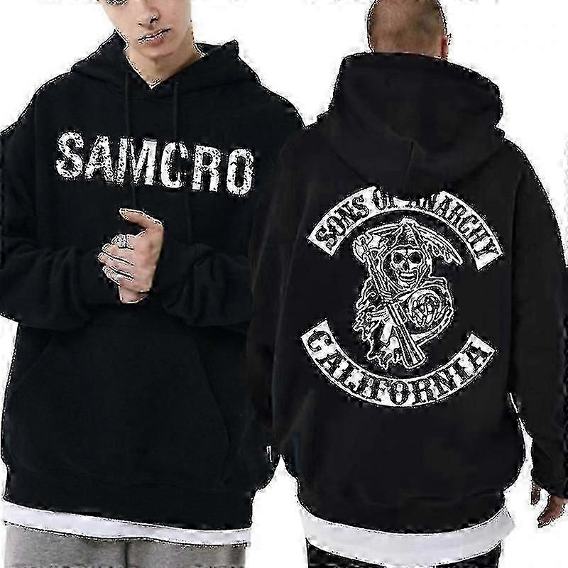 Sons Of Anarchy Samcro Hoodie Çift Taraflı Baskı Hoodie Gömlek Üst