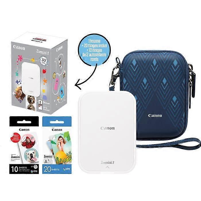Canon Zoemini Fotodrucker im 2er-Pack - Zinkdrucktechnologie - Weiße Farbe - Integriertes Bluetooth