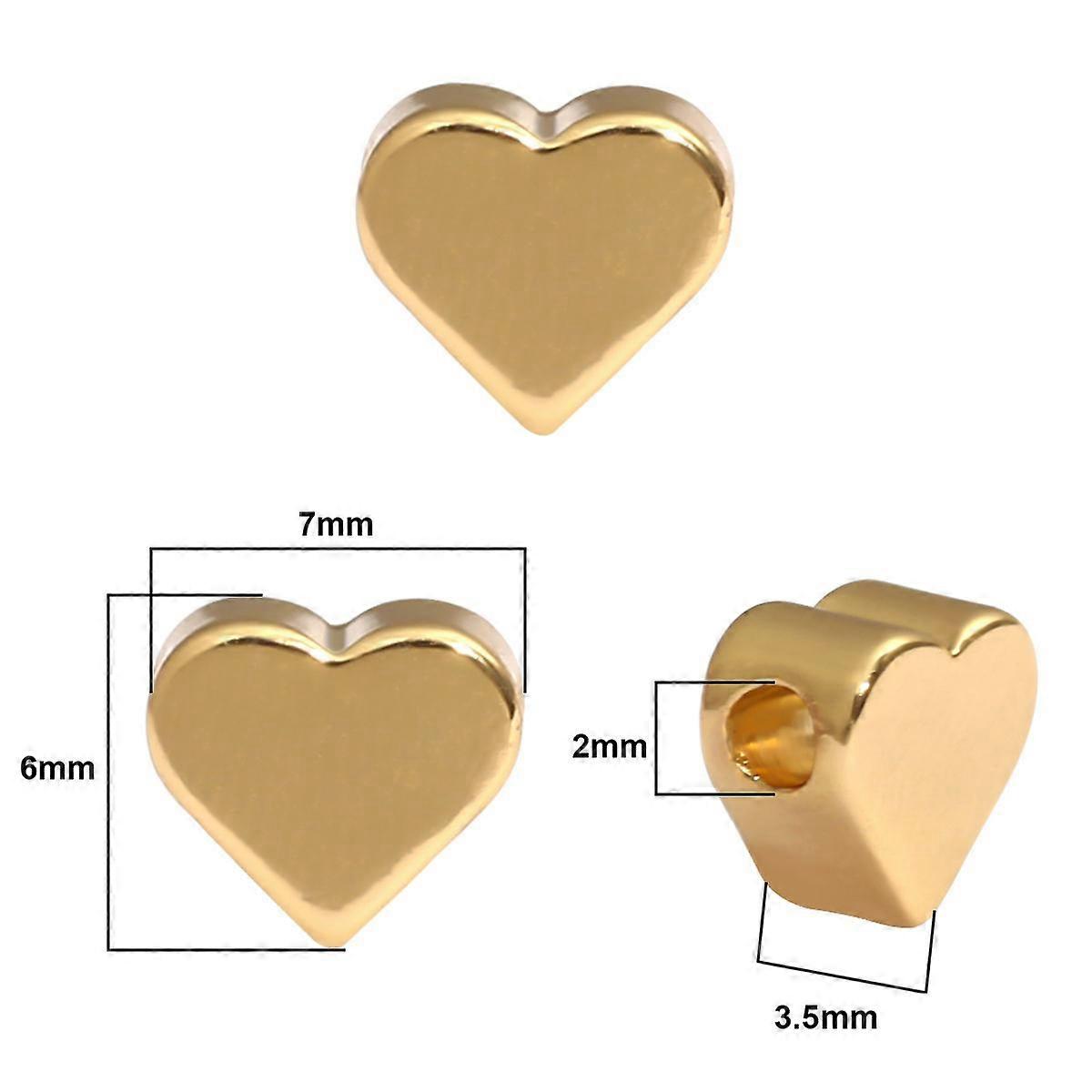 5 יחידות אותיות לב זהב כסף מצופה סגסוגת אבץ חרוזים תליון להכנת תכשיטים אביזרים