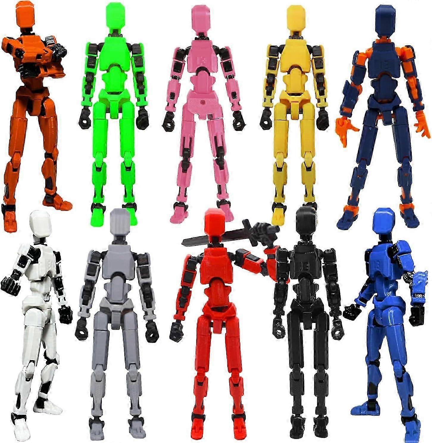 T13 Action Figure,Robot Action Figure,T13 Action Figure 3D Printed Multi-Jointed Movable,13 Action Figure Dummy,Decorations for Action Figures(Royal B