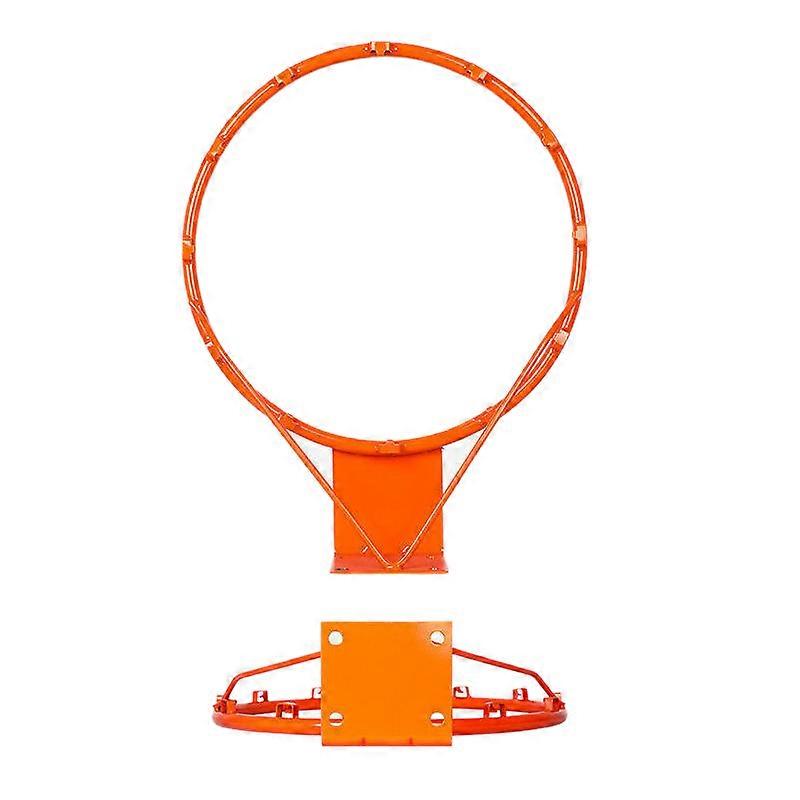 18 Inch Diameter Basketball Rim, Heavy Duty Outdoor Replacement for Multi-Scene Application, Solid Steel Hoop with Shock Absorber Springs, Rust